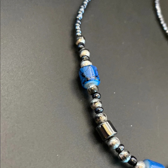 Trendy Seed Bead and Hematite Necklace - Picture 3 of 6